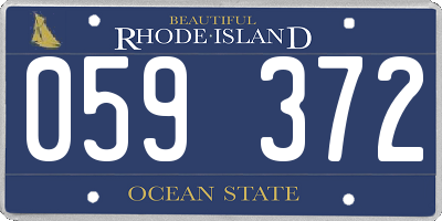 RI license plate 059372