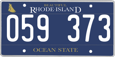 RI license plate 059373