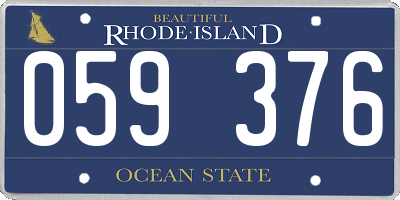 RI license plate 059376