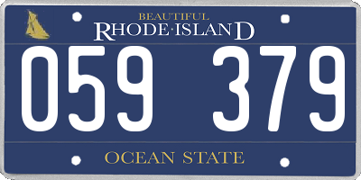 RI license plate 059379