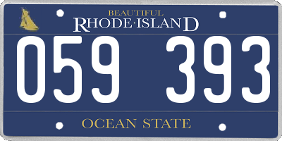 RI license plate 059393