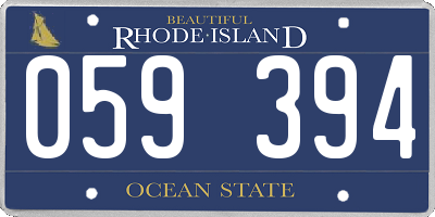 RI license plate 059394