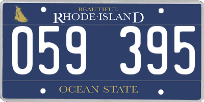 RI license plate 059395