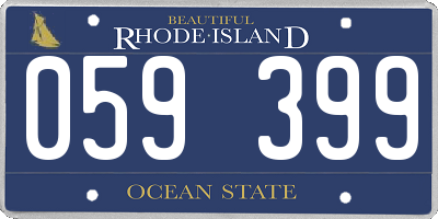 RI license plate 059399