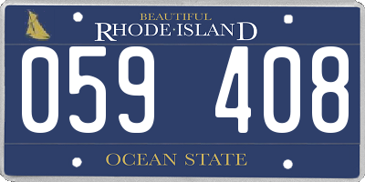 RI license plate 059408