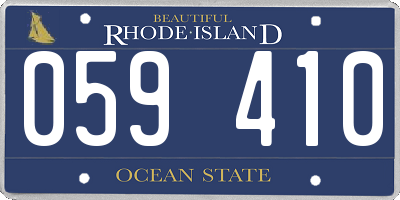 RI license plate 059410