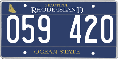 RI license plate 059420