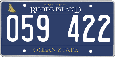 RI license plate 059422