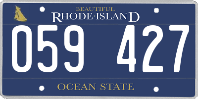 RI license plate 059427