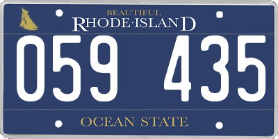 RI license plate 059435