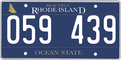 RI license plate 059439