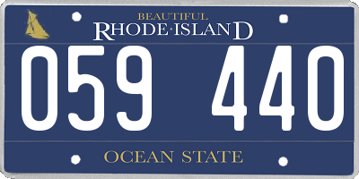 RI license plate 059440