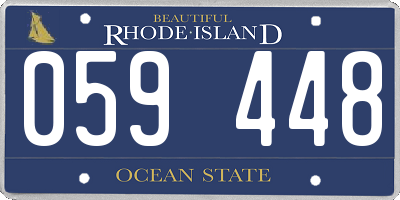 RI license plate 059448