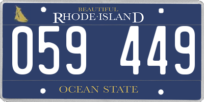 RI license plate 059449