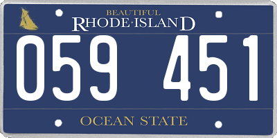 RI license plate 059451