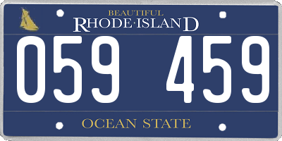 RI license plate 059459