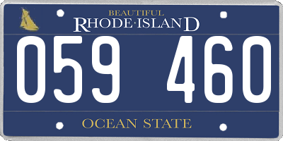 RI license plate 059460