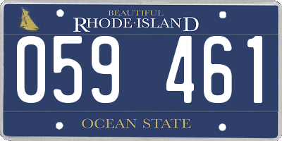 RI license plate 059461