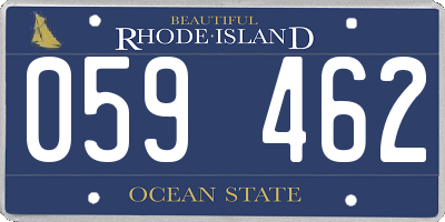 RI license plate 059462
