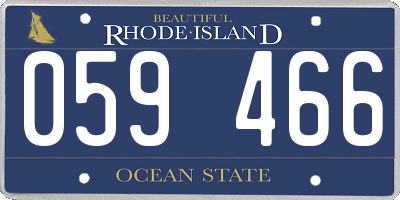 RI license plate 059466