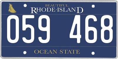 RI license plate 059468