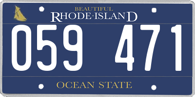 RI license plate 059471