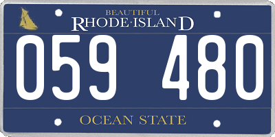 RI license plate 059480
