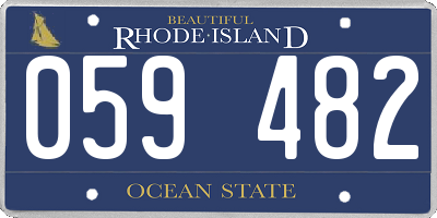 RI license plate 059482