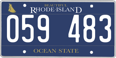 RI license plate 059483
