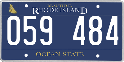 RI license plate 059484