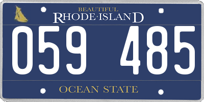 RI license plate 059485