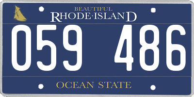 RI license plate 059486