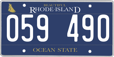 RI license plate 059490