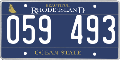 RI license plate 059493
