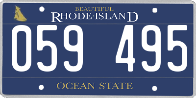 RI license plate 059495