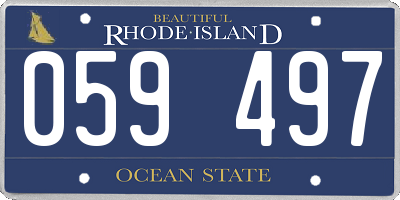 RI license plate 059497