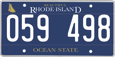 RI license plate 059498