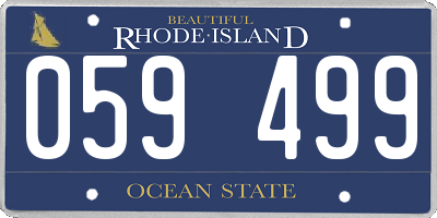RI license plate 059499