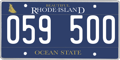 RI license plate 059500