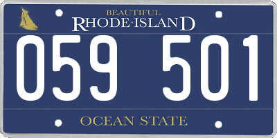 RI license plate 059501