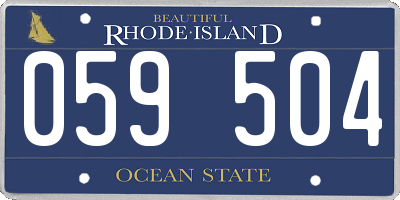 RI license plate 059504