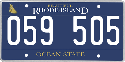 RI license plate 059505