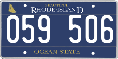 RI license plate 059506