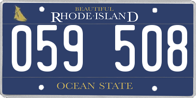 RI license plate 059508