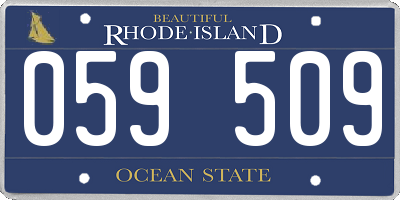 RI license plate 059509