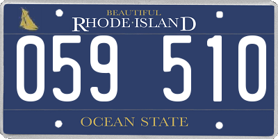 RI license plate 059510