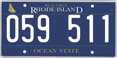 RI license plate 059511