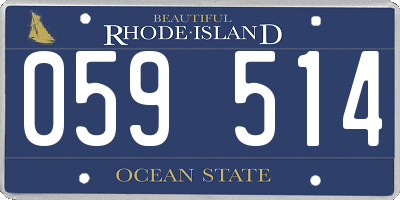 RI license plate 059514