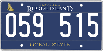 RI license plate 059515