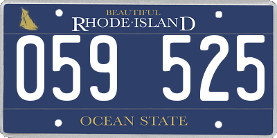 RI license plate 059525